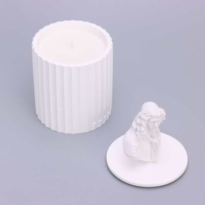 Свеча в бетоне ароматическая  Свеча в бетоне ароматическая "Мольер", мед и апельсин, 13х7 см, соевый воск, 160 г