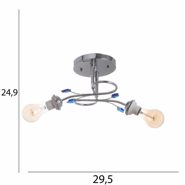 Люстра Люстра "Детта" БП 2х40Вт Е27 Хром МОДЕЛЬ: 2595290