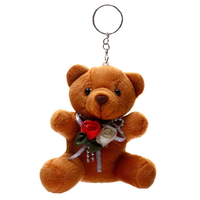 Брелок &laquo;Мишка с цветами&raquo;, цвета МИКС