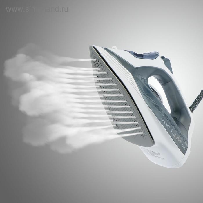 Утюг ENERGY EN-302, 1800-2200 Вт, керамическая подошва, 300 мл, серый Утюг ENERGY EN-302, 1800-2200 Вт, керамическая подошва, 300 мл, серый