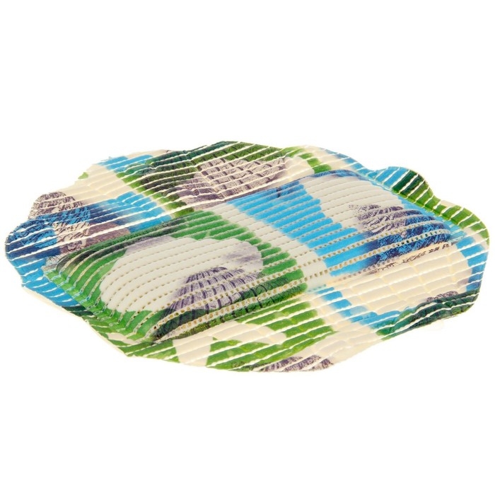 Подушка для ванны с присоскам «Ракушки», 33×33 см, МИКС Подушка для ванны с присоскам «Ракушки», 33×33 см, МИКС