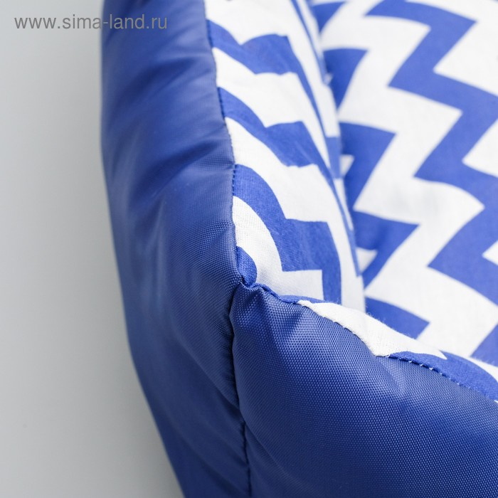 Лежанка  Лежанка "Зиг-заг", 55 х 45 х 15 см, синяя