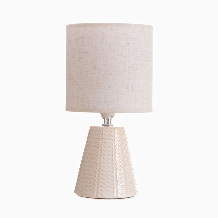 Лампа настольная Лампа настольная "Бланка" 1х40Вт Е14 бежевый 14х14х29см