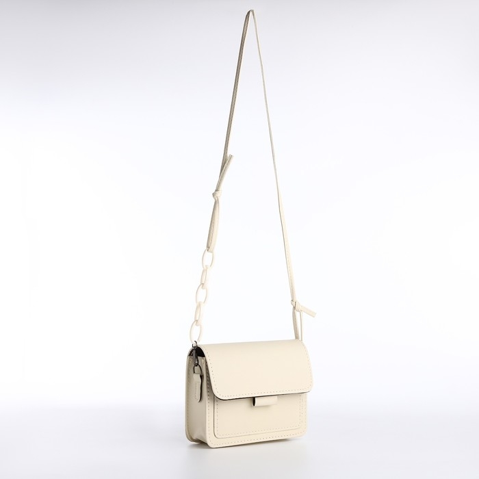 Сумка женская-мессенджер, 17х14х6 см, цвет бежевый Сумка женская-мессенджер, 17х14х6 см, цвет бежевый