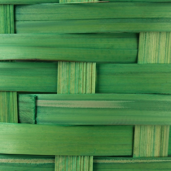 Корзина плетеная, D19 х 9,5 х 32 см, зелёная, бамбук Корзина плетеная, D19 х 9,5 х 32 см, зелёная, бамбук