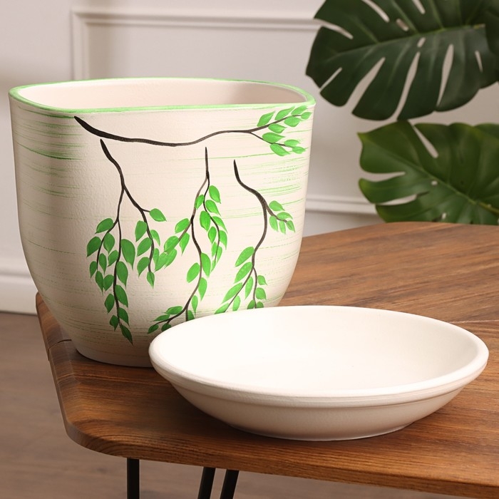 Горшок цветочный Горшок цветочный "Кустарник" роспись 6 л