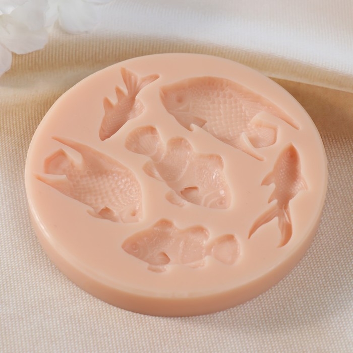 Молд силикон Молд силикон "Рыбки"4,5х2,5х0,6 4х2,1х0,6 4,3х2,3х0,6 3х1,5х0,6 3,7х2х0,6 4х1,5х0,6 см