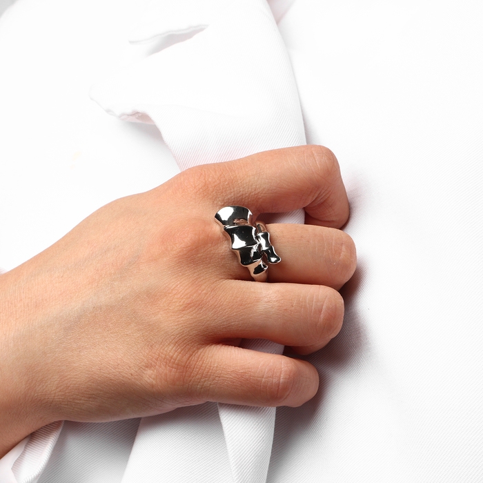 Кольцо металл «Ракушка» раковина, цвет серебро, размер 16