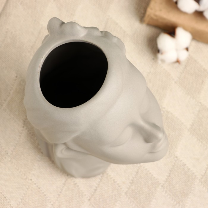 Кашпо - ваза Кашпо - ваза "Лилит" серое 25*14см