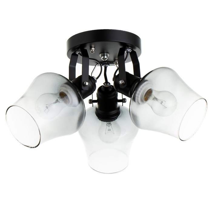 Люстра Люстра "Илария" 3xЕ27 40Вт черный 30х30х20 см BayerLux