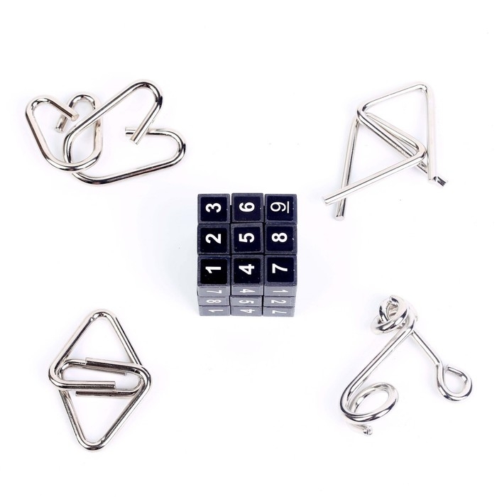 Головоломка металлическая «Тайны сообщества», набор 5 шт. Головоломка металлическая «Тайны сообщества», набор 5 шт.