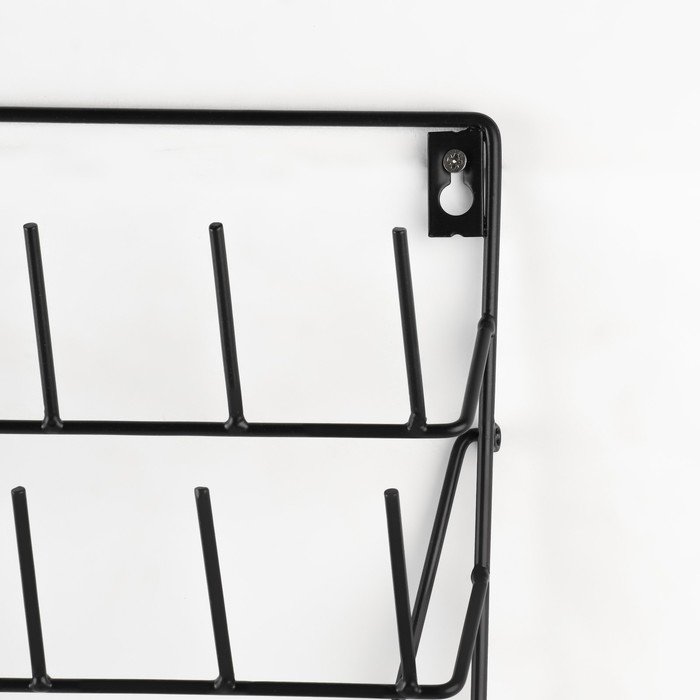 Органайзер-стойка для ниток, настенная/настольная, с подставкой, 40 × 31 см, цвет чёрный Органайзер-стойка для ниток, настенная/настольная, с подставкой, 40 × 31 см, цвет чёрный