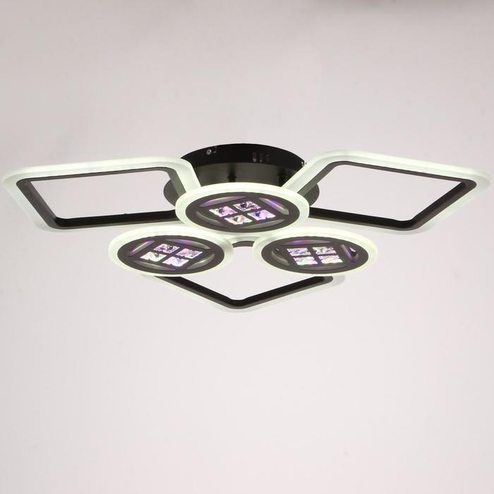 Люстра с ПДУ 1157/6CF LED 144Вт 3000-6000К диммер кофе 73х73х10 см BayerLux