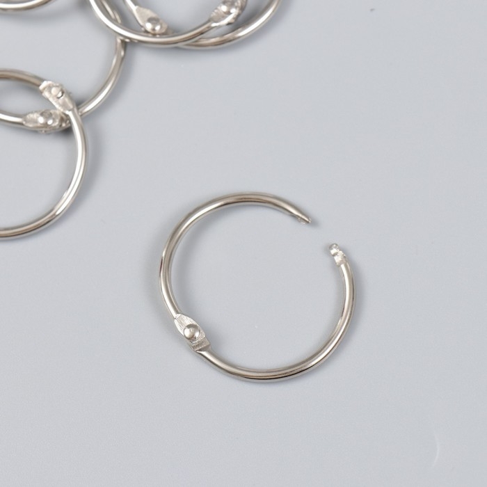 Кольца для творчества для фотоальбомов Кольца для творчества для фотоальбомов "Серебро" внутр. d= 3 см внешн. d=3,4 см набор 10 шт