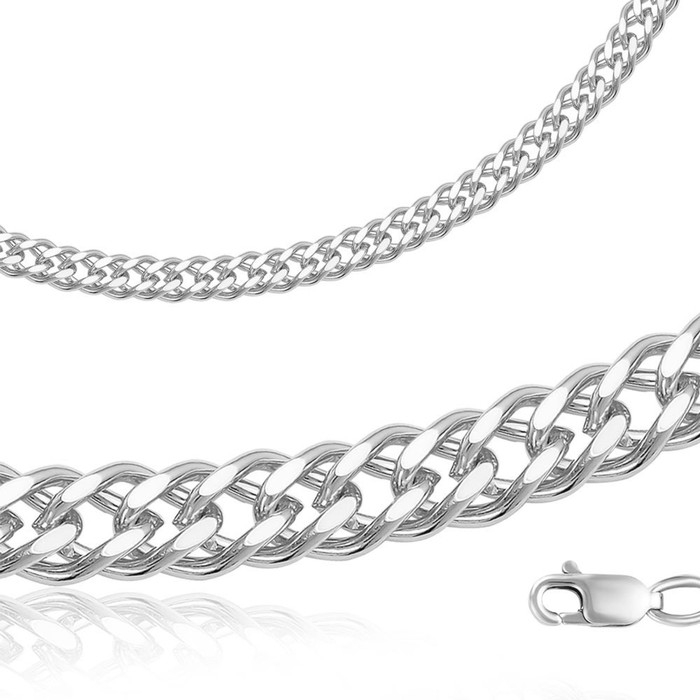 Браслет «Панцирное плетение», посеребрение, 19 размер Браслет «Панцирное плетение», посеребрение, 19 размер