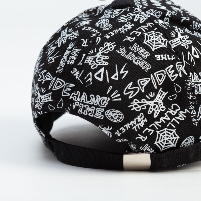 Кепка MINAKU с надписями, цвет чёрный, р-р 58 Кепка MINAKU с надписями, цвет чёрный, р-р 58