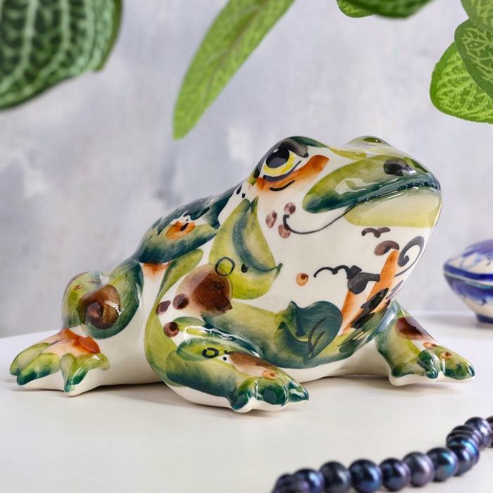 Сувенир «Лягушка Соня», гжель, цветная Сувенир «Лягушка Соня», гжель, цветная