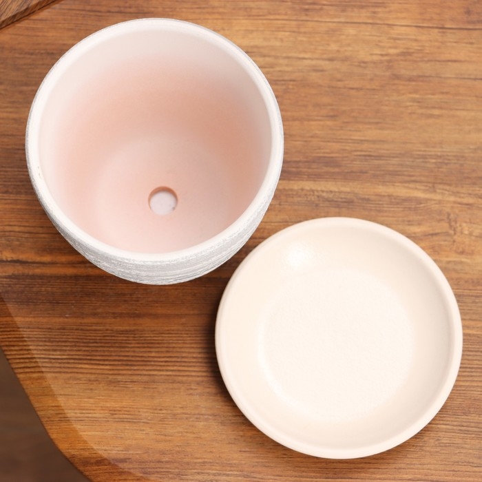 Горшок цветочный Горшок цветочный "Букле" серый крокус №1, 0,7 л