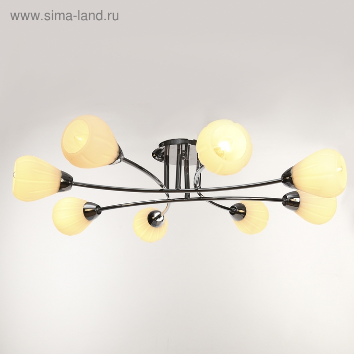 Люстра "Веллингтон" 8x60Вт E14 хром 70x70x22см.