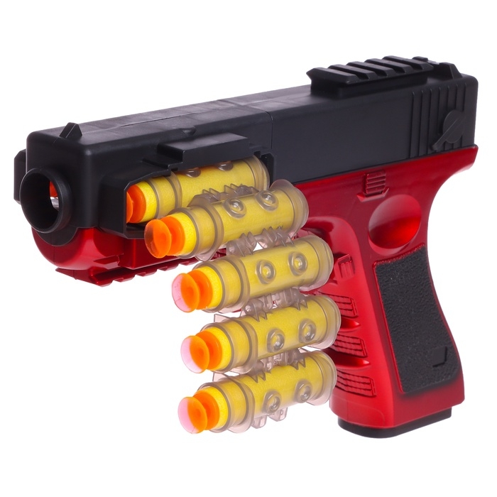 Пистолет «Глок», стреляет мягкими пулями, ленточная подача Пистолет «Глок», стреляет мягкими пулями, ленточная подача