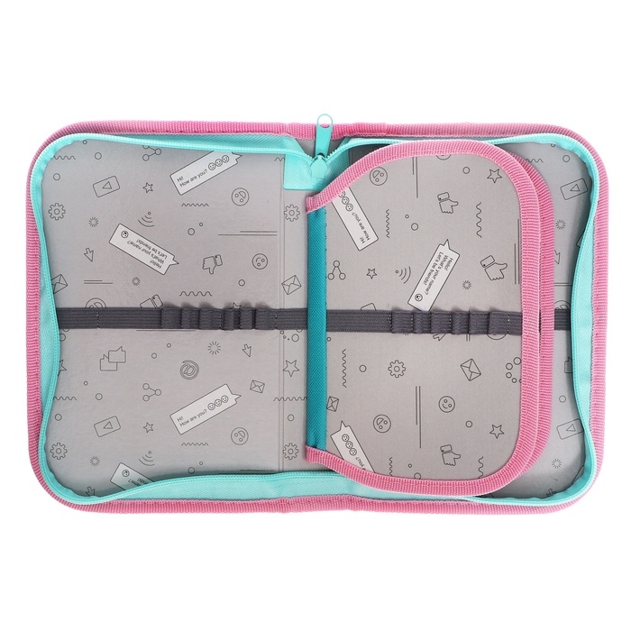 Пенал 3 секции, вкладка внутри, 140 х 210 х 40 мм, тканевый, Calligrata TOP Block Пенал 3 секции, вкладка внутри, 140 х 210 х 40 мм, тканевый, Calligrata TOP Block "Кот панда"