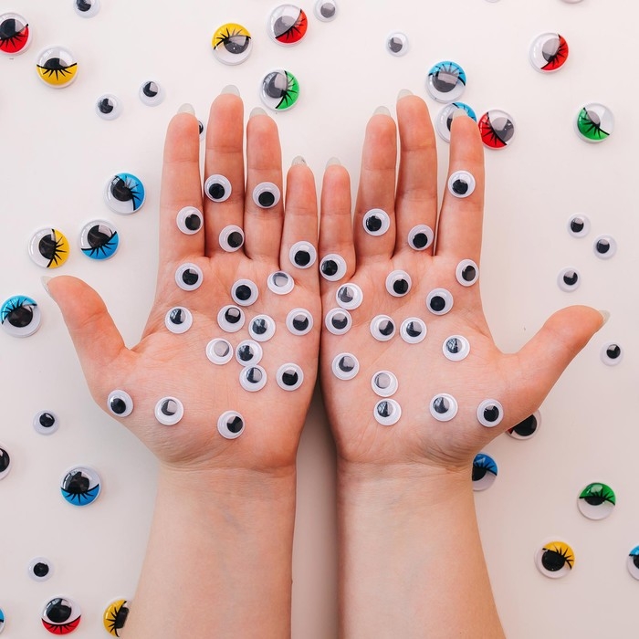 Набор пайеток «Макси глазки», 60 шт., размер 1 шт. — 1,2 см