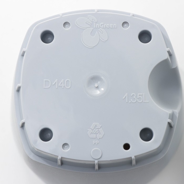 Горшок для цветов с прикорневым поливом Amsterdam, 1,35 л, d=14 см, h=13 см, цвет серый Горшок для цветов с прикорневым поливом Amsterdam, 1,35 л, d=14 см, h=13 см, цвет серый