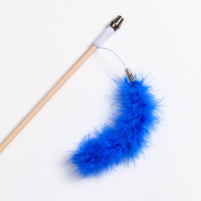 Дразнилка - удочка  Дразнилка - удочка "Хвост" на деревянной палочке, микс цветов