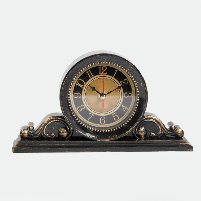 Часы настольные Часы настольные "Классика", бесшумные, 26 х 14 см, d-9.5 см, черные