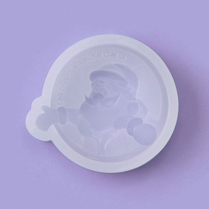 Силиконовый молд для леденцов и шоколада «Дед Мороз, с Новым годом!» Силиконовый молд для леденцов и шоколада «Дед Мороз, с Новым годом!»