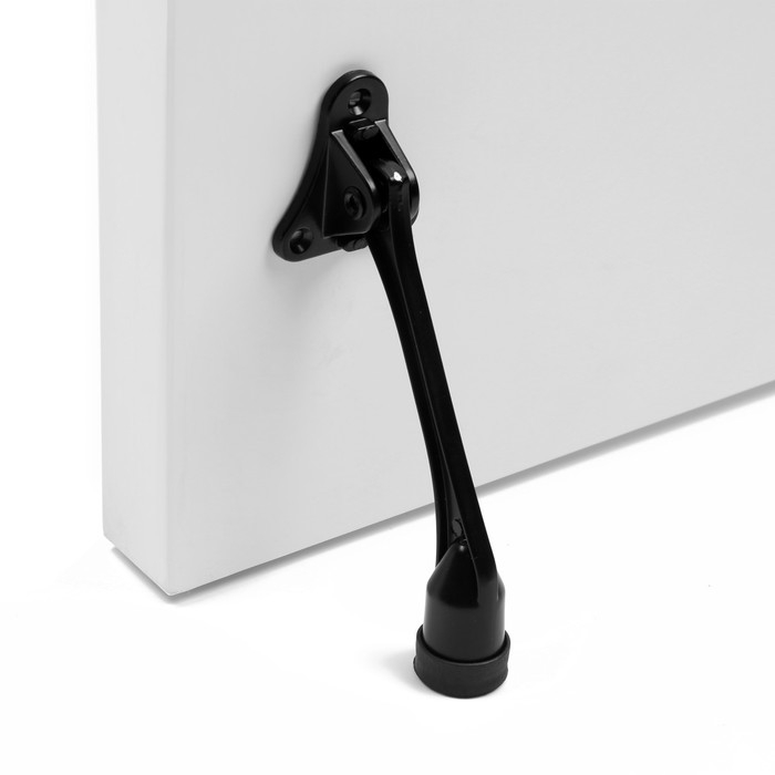 Фиксатор дверной LOCKLAND, Фиксатор дверной LOCKLAND, "козья ножка", цвет черный