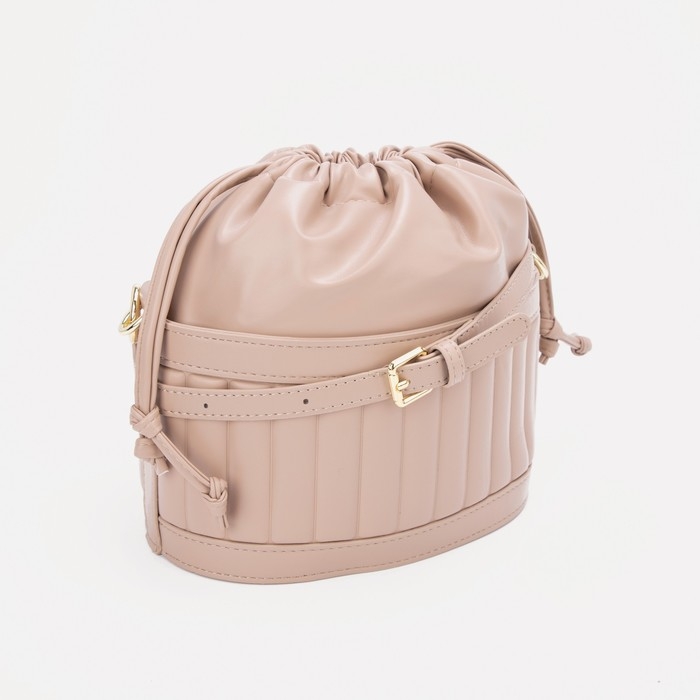 Сумка кросс-боди, отдел на шнурке, цвет бежевый Сумка кросс-боди, отдел на шнурке, цвет бежевый