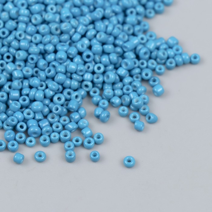 Бисер стекло 12/0  Бисер стекло 12/0 "Глубокий голубой" яркий 450 гр