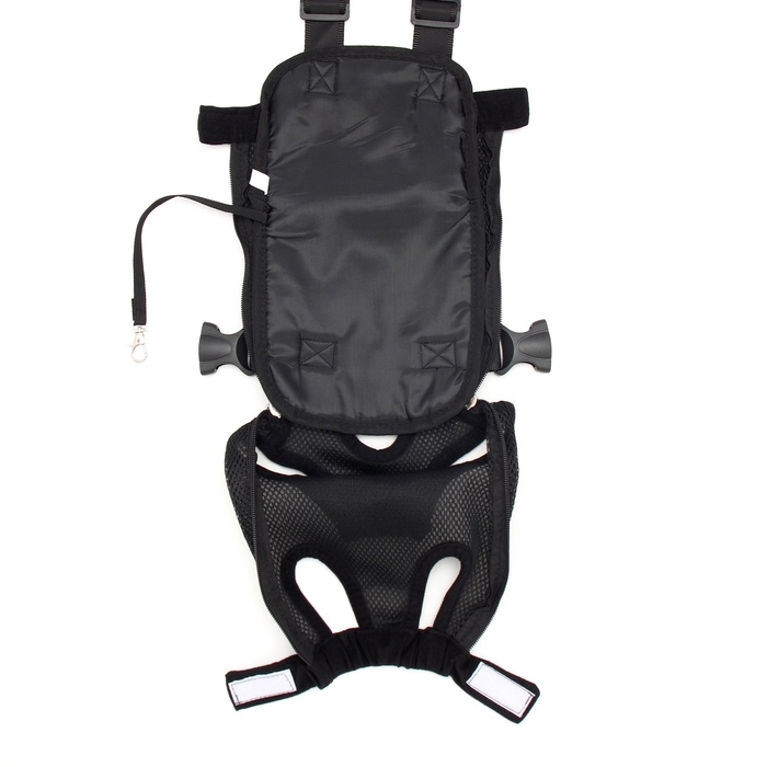 Рюкзак-переноска для кошек и собак  Рюкзак-переноска для кошек и собак "Кенгуру",М - 32 х 20 см (ДС 29-34, ОГ 25-43 см), чёрный