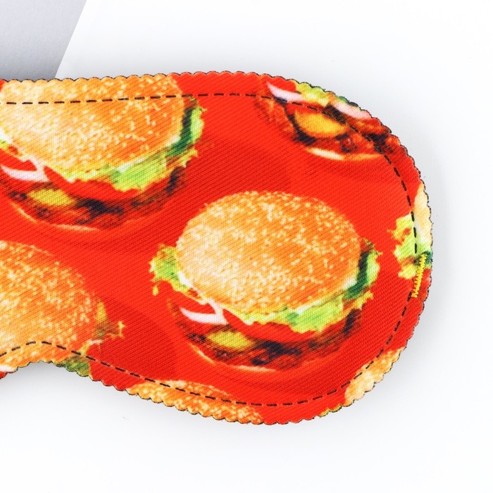 Маска для сна «Бургеры», 19.3 х 9.5 см, цвет красный Маска для сна «Бургеры», 19.3 х 9.5 см, цвет красный