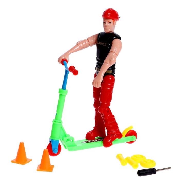 Пальчиковый самокат c фигуркой, МИКС Пальчиковый самокат c фигуркой, МИКС