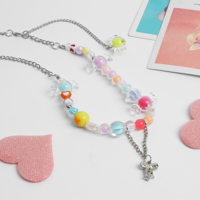 Кулон детский «Выбражулька» бантики-конфетки, цвет МИКС в серебре Кулон детский «Выбражулька» бантики-конфетки, цвет МИКС в серебре