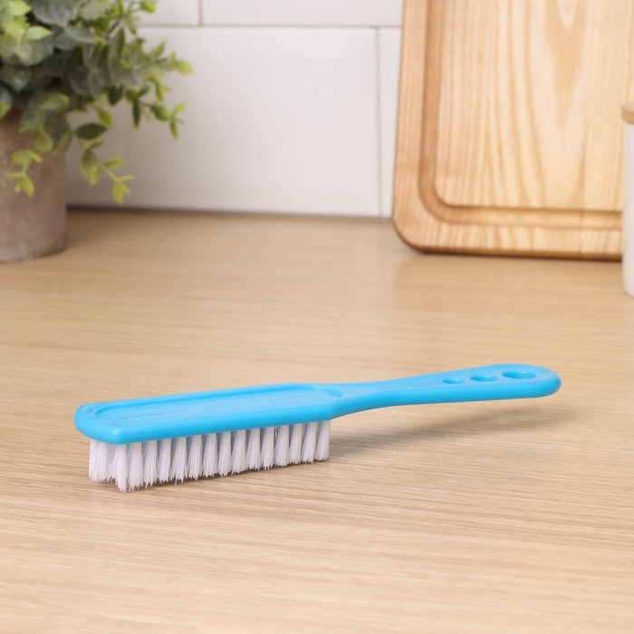 Щётка для овощей и фруктов с ручкой Доляна, 17×3,3×2 см, цвет МИКС Щётка для овощей и фруктов с ручкой Доляна, 17×3,3×2 см, цвет МИКС