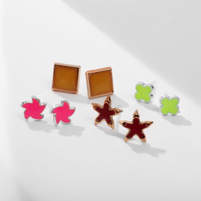 Пусеты в коробке 50 пар «Романтика», цвет МИКС Пусеты в коробке 50 пар «Романтика», цвет МИКС