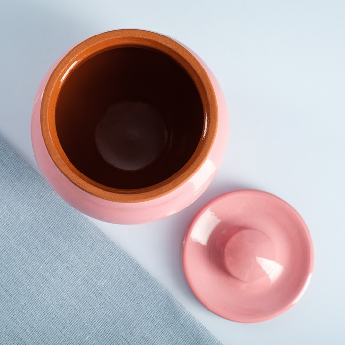 Набор  Набор "Вятская керамика Трио" 0,5лх3шт + ухват, розовый