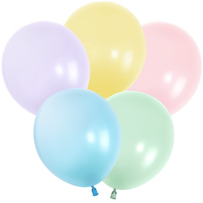Шар латексный 5 Шар латексный 5", макарунс, 100 шт., МИКС