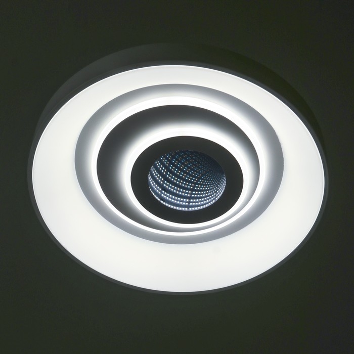 Люстра с ПДУ 1905/1 LED 92Вт диммер белый 47х47х10 см BayerLux