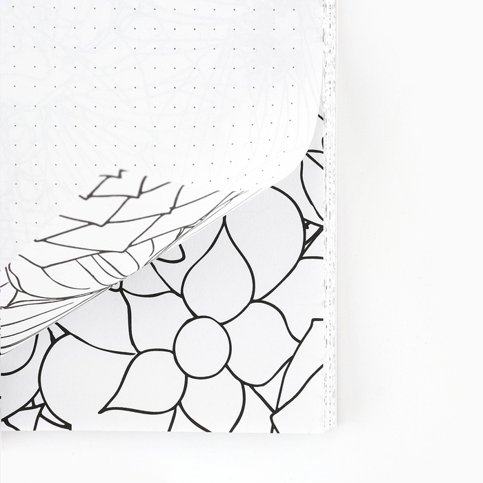 Ежедневник-смешбук с раскраской антистресс А5, 80 л &laquo;Рисуй, танцуй, мечтай&raquo;