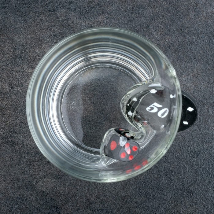 Стакан "Непробиваемый", с фишкой и кубиком, для виски , 250 мл