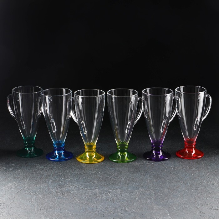 Кружка «Яркость», стеклянная, 250 мл, цветное дно