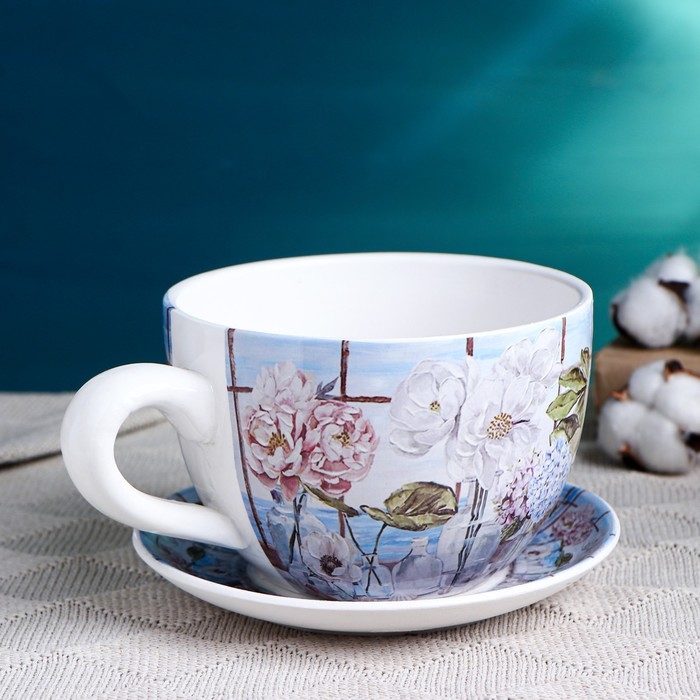 Горшок в форме чашки Горшок в форме чашки "Эмма" корсика, 19х15х10см