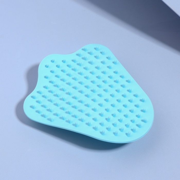 Массажёр - щётка, антицеллюлитный, 14 × 12 × 3,5 см, цвет голубой Массажёр - щётка, антицеллюлитный, 14 × 12 × 3,5 см, цвет голубой