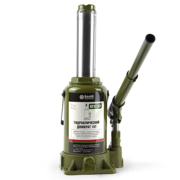 Домкрат гидравлический  Домкрат гидравлический "БелАК" ECO БАК.70020, подъем/подхват 390/200 мм, 16 т