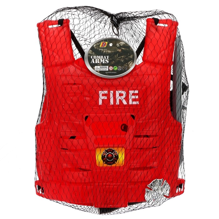 Набор пожарного «Огнеборец», с жилетом, 7 предметов Набор пожарного «Огнеборец», с жилетом, 7 предметов