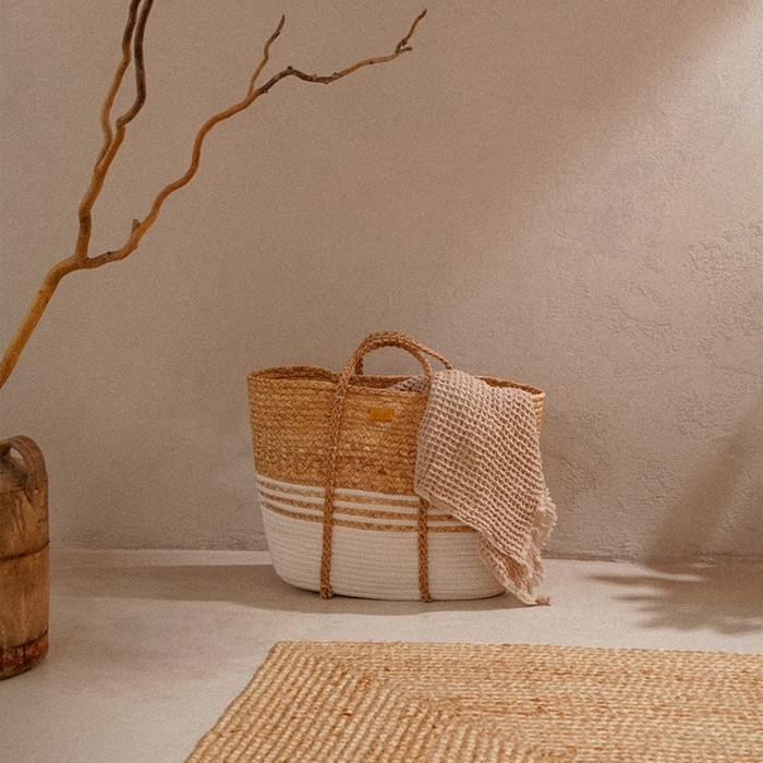 Корзина для белья плетеная SL Home Orden, хлопок, гиацинт, 42×24×35 см Корзина для белья плетеная SL Home Orden, хлопок, гиацинт, 42×24×35 см